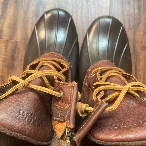 Sperry Womens Brown Leather & Rubber STS91176 Waterproof Duck Boots 7M - Picture 8 of 13